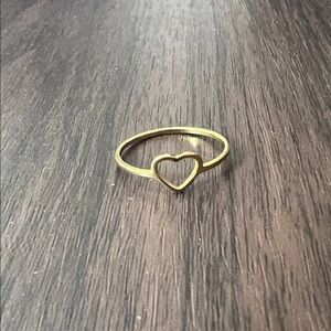 Stainless steel open heart ring
